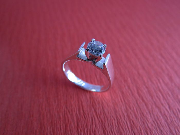 Anillo Compromiso Flor