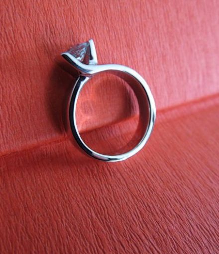 Anillo de Compromiso Aguamarina en Plata
