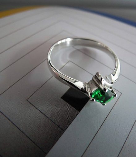 Anillo Compromiso Cruzado Rectangular