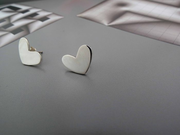 Aretes Corazón Plano - Imagen 2