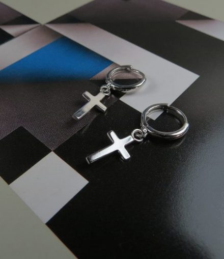 Aretes Cruz Colgante