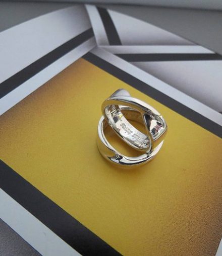 Argollas Entorchadas en Plata