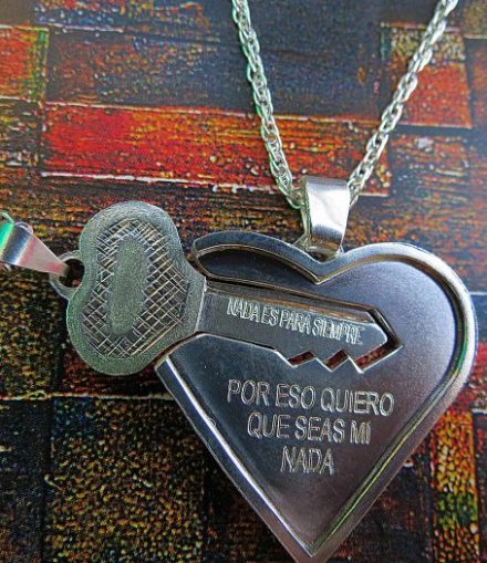 Dijes Corazón y Llave Moderno