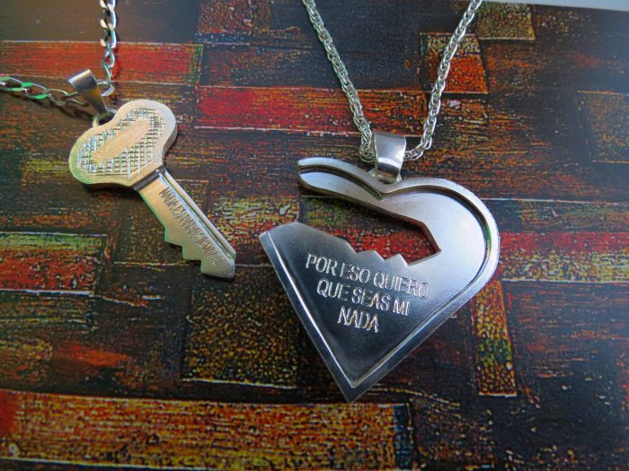 Dijes Corazón y Llave Moderno - Imagen 3