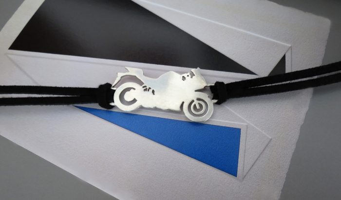 Pulsera Moto Cuero Plano - Imagen 2