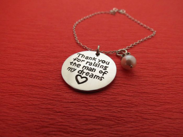 Pulsera Placa Redonda con Perla - Imagen 2
