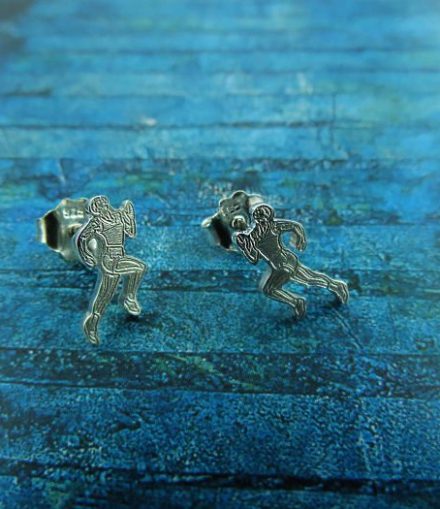 Aretes Topo Figura Grabada