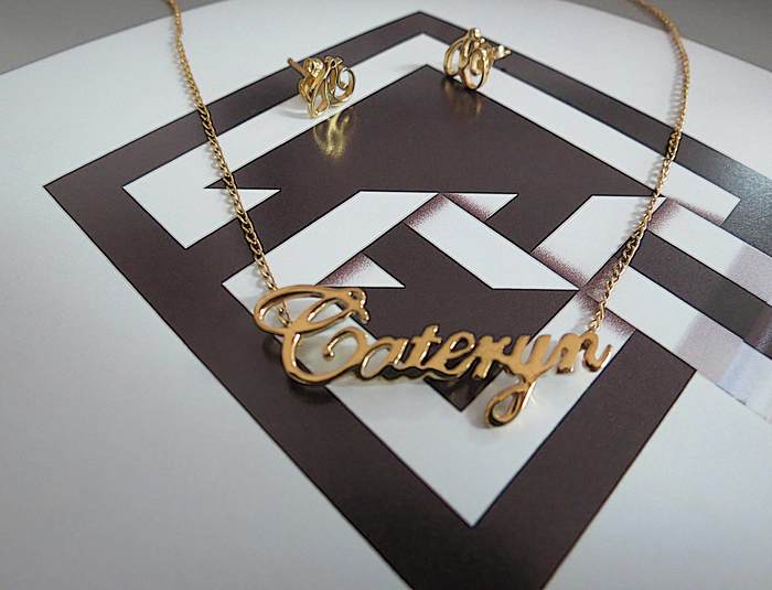 Dije Nombre En Bronce - Imagen 2
