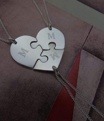 Dijes Integrados Corazón Rompecabezas
