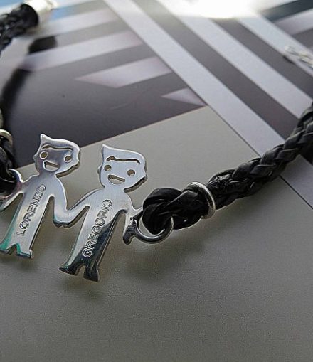 Pulsera Niño-Niña Con Cuero Trenzado