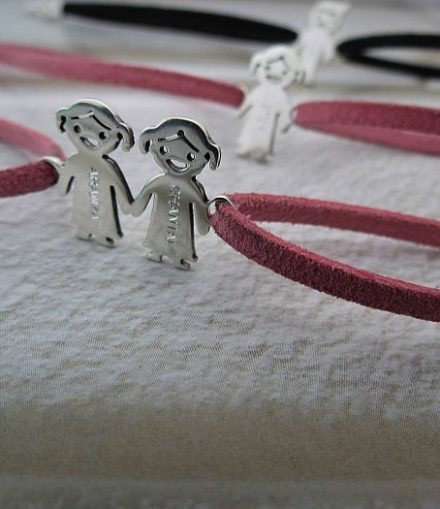 Pulsera Niño-Niña Con Cuero Plano