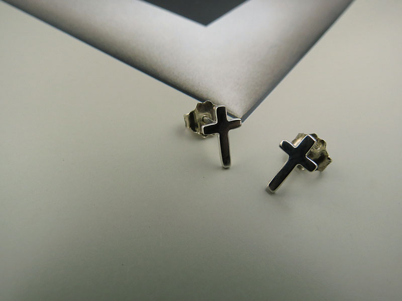 Aretes Cruz Sencilla - Imagen 2