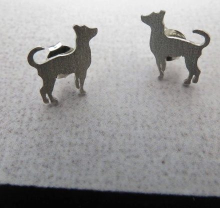 Aretes Perro Silueta