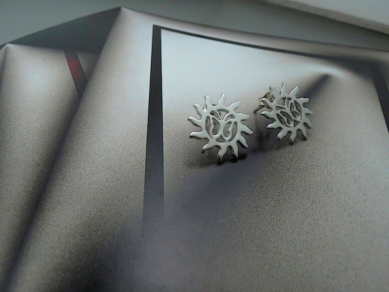Aretes Topo Sol-Mariposa - Imagen 3
