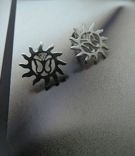 Aretes Topo Sol-Mariposa