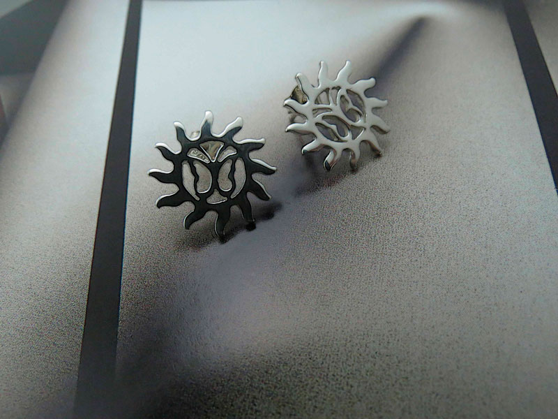 Aretes Topo Sol-Mariposa