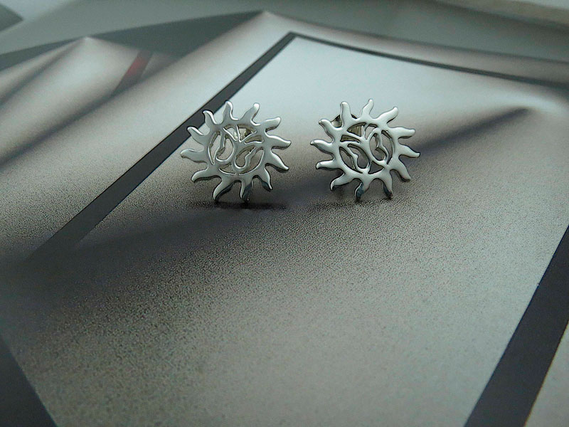 Aretes Topo Sol-Mariposa - Imagen 2