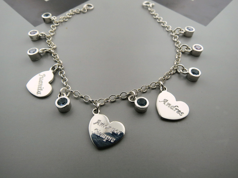 Pulsera Corazones con Zircones - Imagen 2