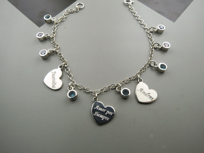 Pulsera Corazones con Zircones - Imagen 3
