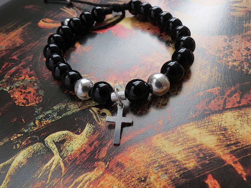 Pulsera Cruz con Ágatas - Imagen 3