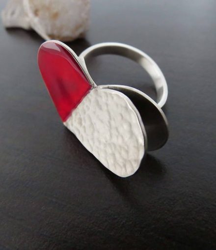 Anillo Corazón Martillado*