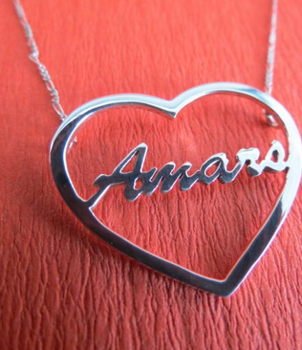 Dije Corazón Con Nombre Personalizado