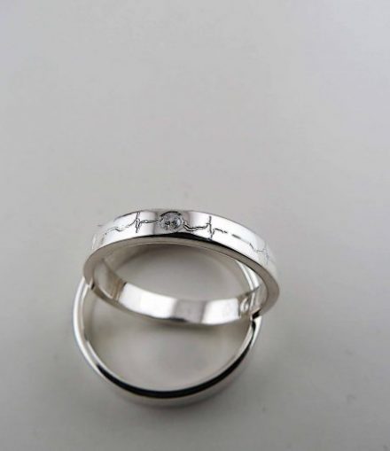 Argollas Latidos De Amor Con Zircón