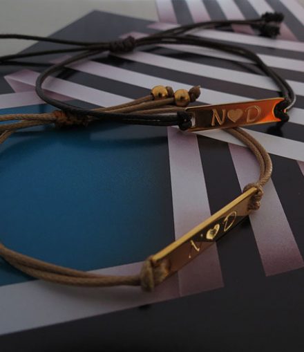 Pulseras Rectángulo Con Cordón