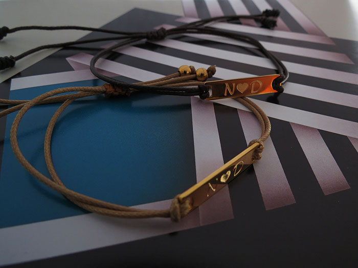 Pulseras Rectángulo Con Cordón