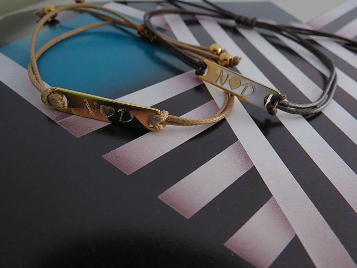 Pulseras Rectángulo Con Cordón - Imagen 3
