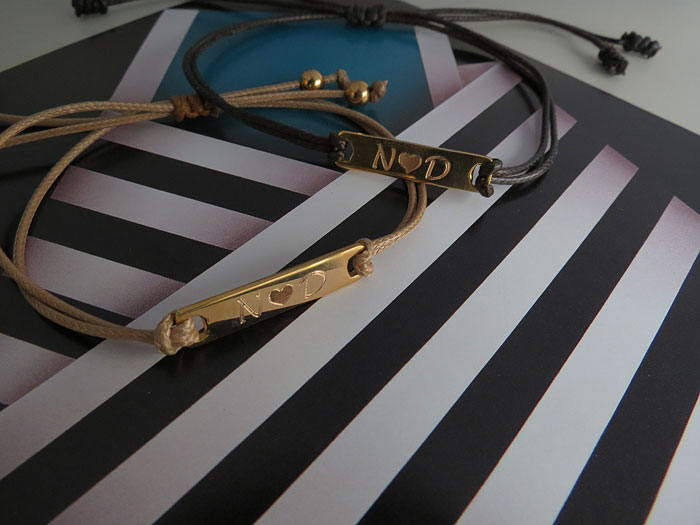 Pulseras Rectángulo Con Cordón - Imagen 4