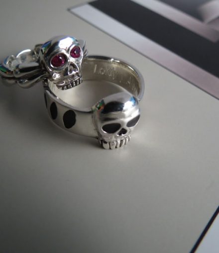 Argollas calavera 3D