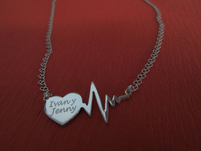 Dije Corazón + Línea De La Vida - Imagen 3