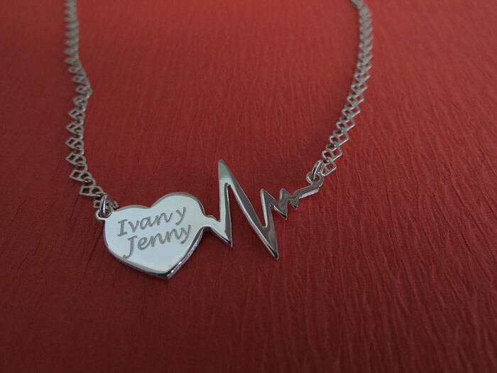 Dije Corazón + Línea De La Vida - Imagen 2