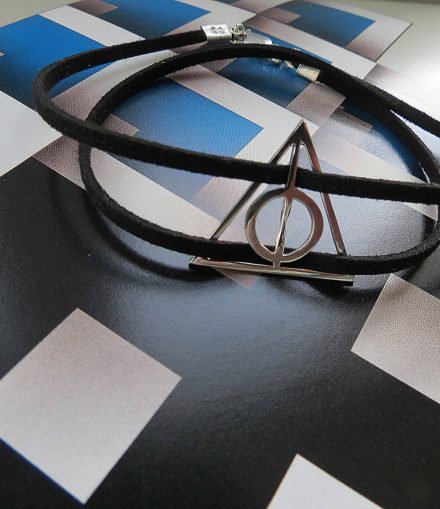 Pulsera Reliquias De La Muerte en Cuero