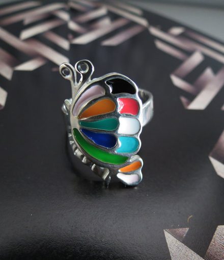 Anillo Mariposa Arcoíris
