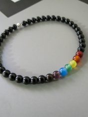 PPL018-Pulsera Chakras Ágata Natural PPL018-Pulsera Chakras Ágata Natural
