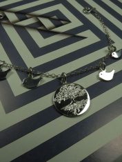 Collar Árbol De La Vida Grabado Con Pájaros (1)