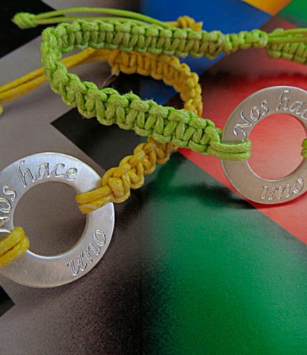 Pulseras Aro Hollow en Macramé