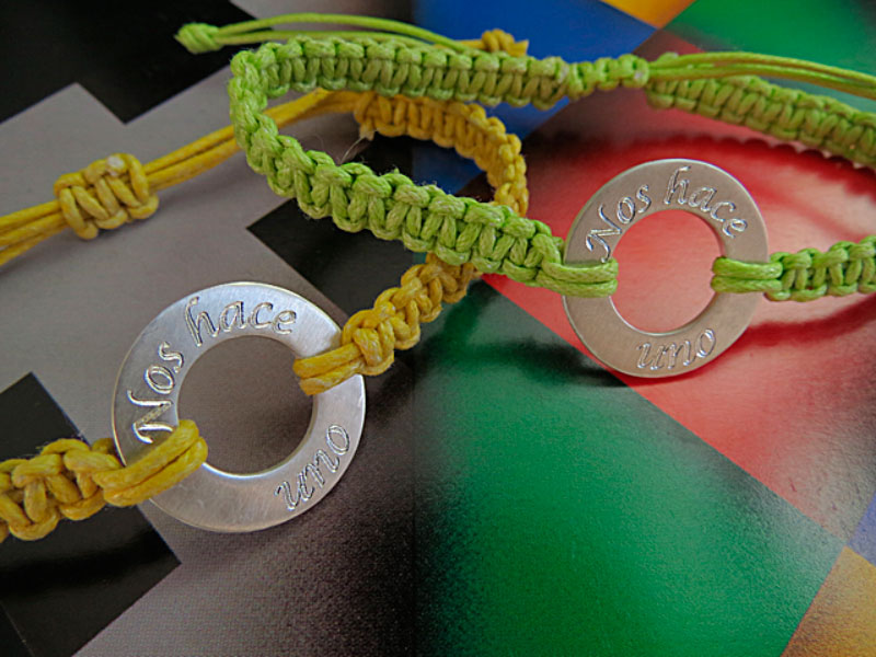 Pulseras Aro Hollow en Macramé