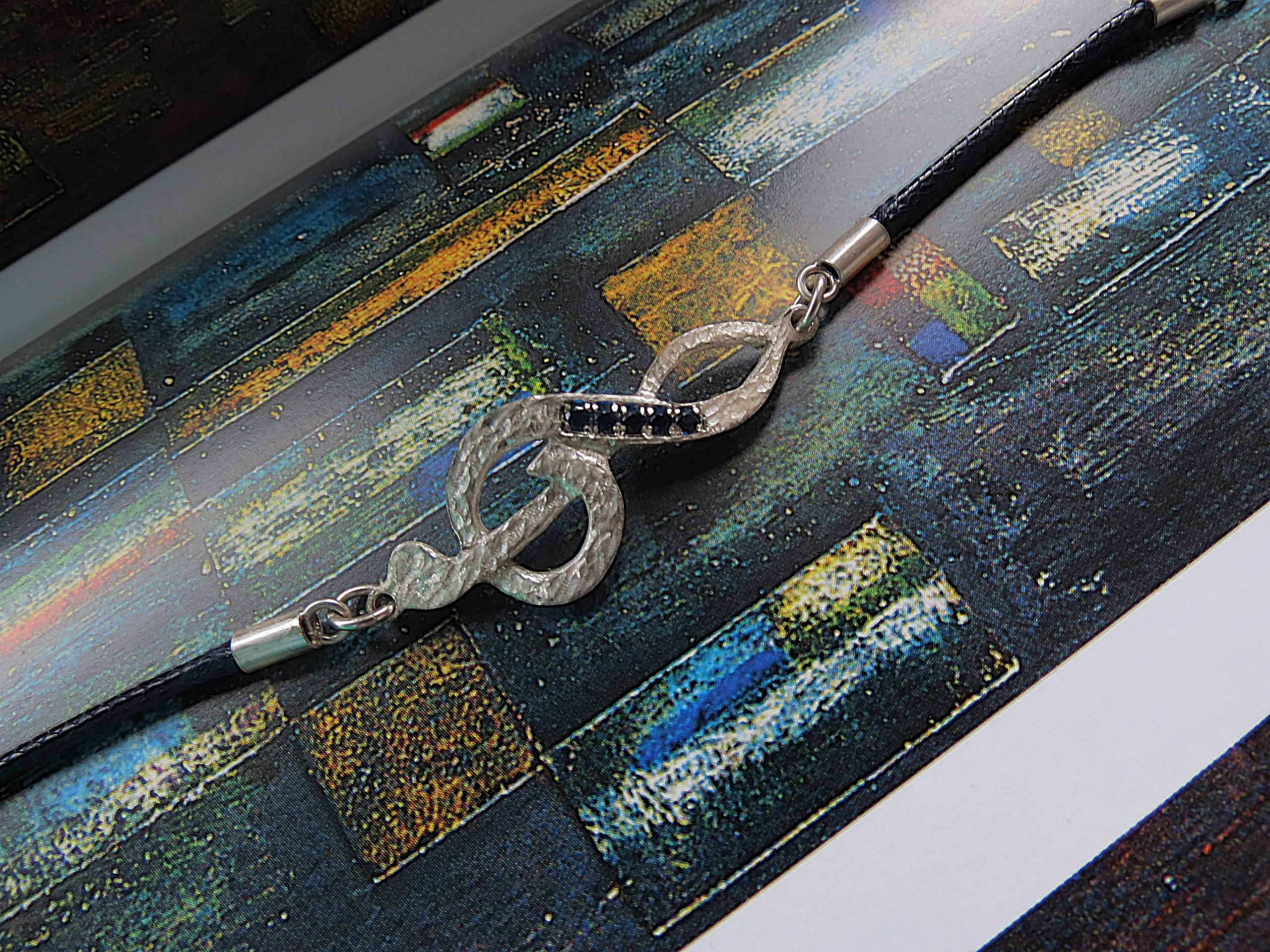 Pulsera Clave Sol Con Zircones - Imagen 3