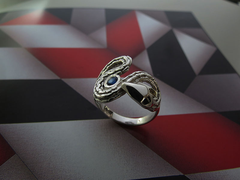 Anillo Serpiente con Zircon - Imagen 3