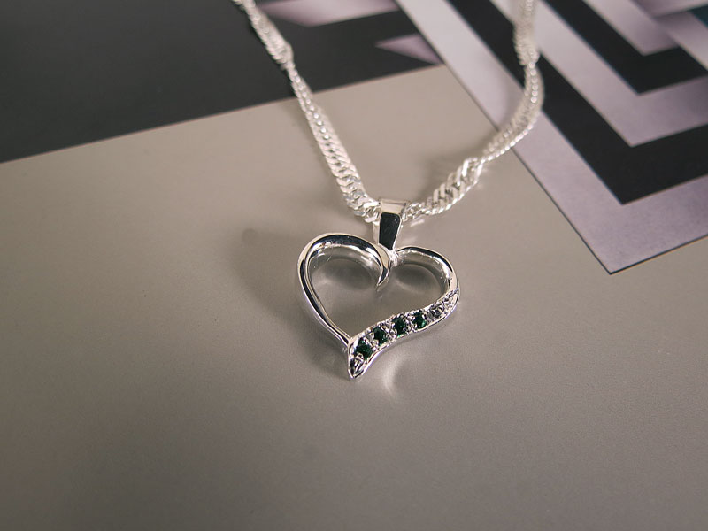 Pulsera Corazón Colgante con Piedras - Imagen 2