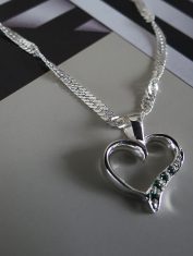 Pulsera Corazón Colgante con Piedras (3) Pulsera Corazón Colgante con Piedras (3)