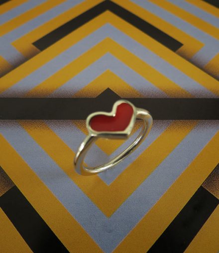Anillo Corazón Resina