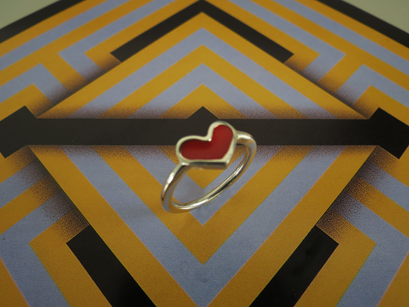 Anillo Corazón Resina