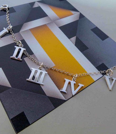 Pulsera números romanos Plata