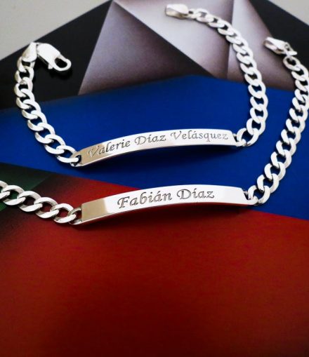 Esclavas Grabadas Pareja Plata